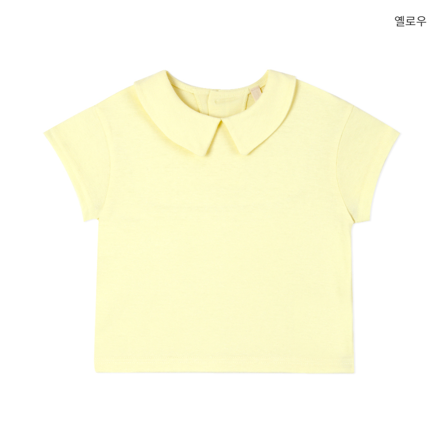 반팔 티셔츠 아이보리 색상 이미지-S3L17